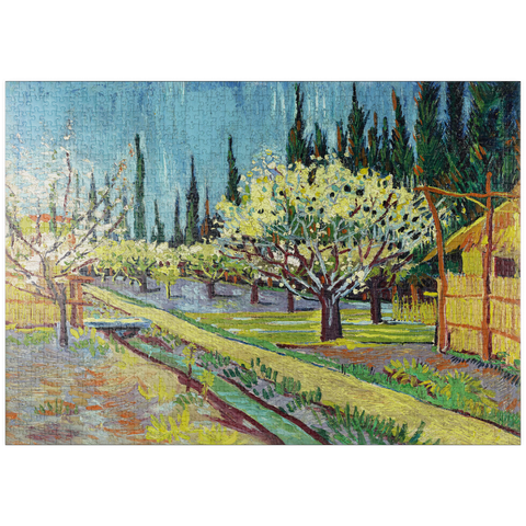 puzzleplate Orchard Bordered by Cypresses (1888) by Vincent van Gogh 1000 Puzzle