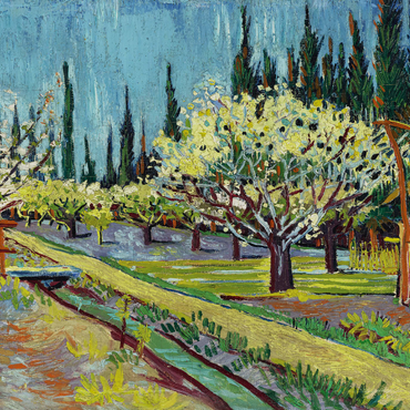 Orchard Bordered by Cypresses (1888) by Vincent van Gogh 1000 Puzzle 3D Modell