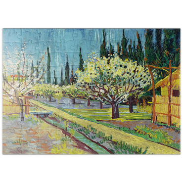 puzzleplate Orchard Bordered by Cypresses (1888) by Vincent van Gogh 100 Puzzle