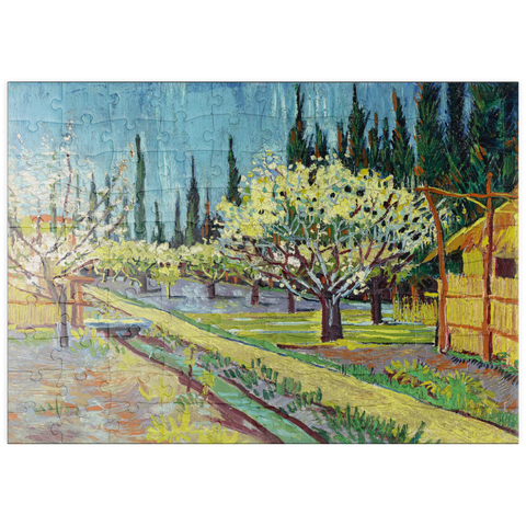 puzzleplate Orchard Bordered by Cypresses (1888) by Vincent van Gogh 100 Puzzle