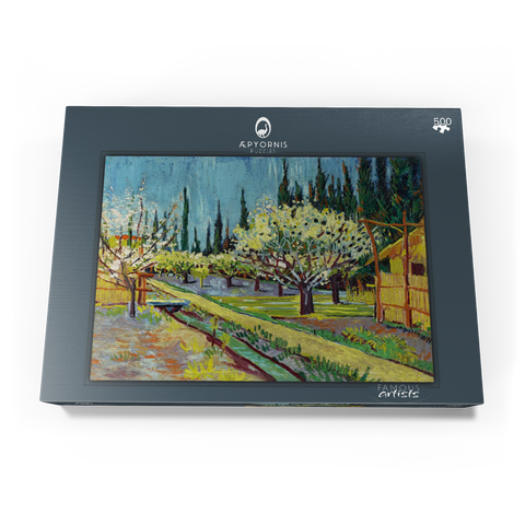 Orchard Bordered by Cypresses (1888) by Vincent van Gogh 500 Puzzle Schachtel Ansicht3