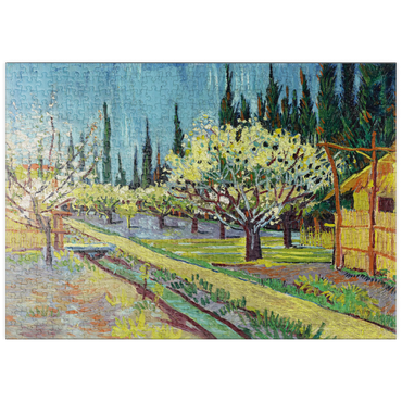 puzzleplate Orchard Bordered by Cypresses (1888) by Vincent van Gogh 500 Puzzle