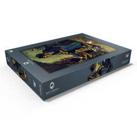 Darstellung des Puzzle Motivs Peasant Woman Cooking by a Fireplace (1885) by Vincent van Gogh - Puzzleteile: 1000