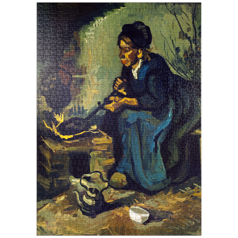 puzzleplate Peasant Woman Cooking by a Fireplace (1885) by Vincent van Gogh 1000 Puzzle