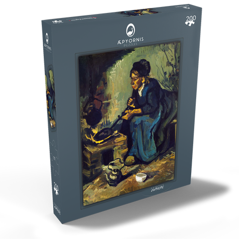Peasant Woman Cooking by a Fireplace (1885) by Vincent van Gogh 200 Puzzle Schachtel Ansicht2