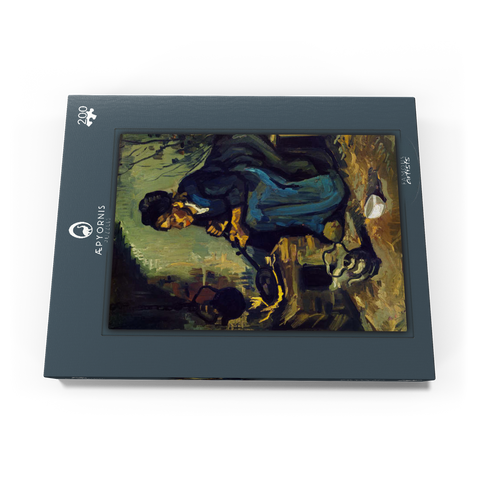 Peasant Woman Cooking by a Fireplace (1885) by Vincent van Gogh 200 Puzzle Schachtel Ansicht3