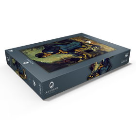 Darstellung des Puzzle Motivs Peasant Woman Cooking by a Fireplace (1885) by Vincent van Gogh - Puzzleteile: 500