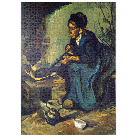 puzzleplate Peasant Woman Cooking by a Fireplace (1885) by Vincent van Gogh 500 Puzzle