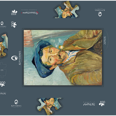 The Smoker (Le Fumeur) (1888) by Vincent van Gogh 100 Puzzle Schachtel 3D Modell