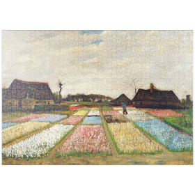 Darstellung des Puzzle-Motivs Flower Beds in Holland (1883) by Vincent van Gogh – Puzzleteile: 1000