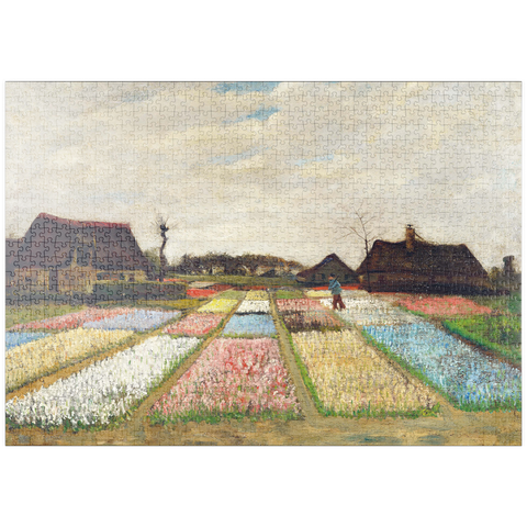 puzzleplate Flower Beds in Holland (1883) by Vincent van Gogh 1000 Puzzle