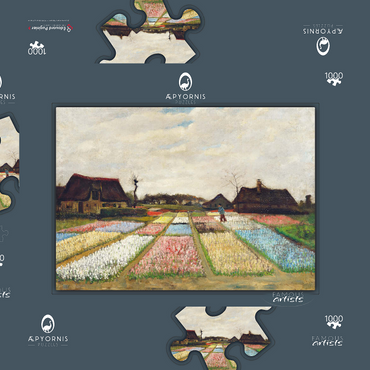 Flower Beds in Holland (1883) by Vincent van Gogh 1000 Puzzle Schachtel 3D Modell