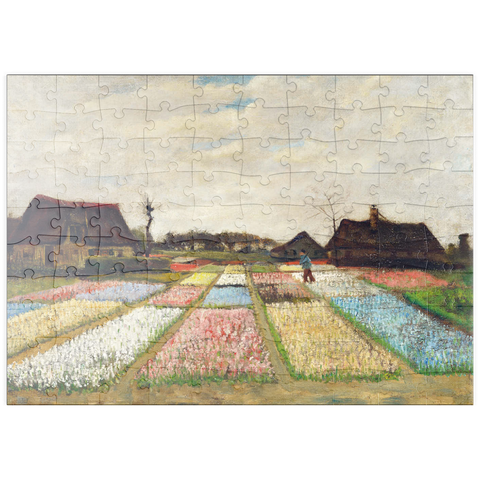 puzzleplate Flower Beds in Holland (1883) by Vincent van Gogh 100 Puzzle