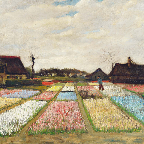Flower Beds in Holland (1883) by Vincent van Gogh 100 Puzzle 3D Modell