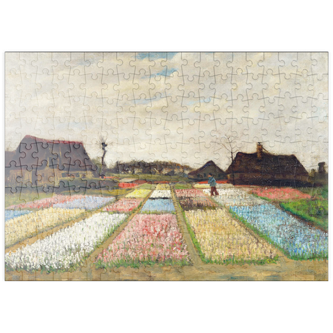puzzleplate Flower Beds in Holland (1883) by Vincent van Gogh 200 Puzzle