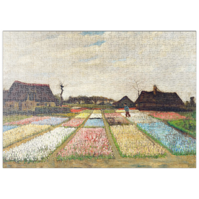 Darstellung des Puzzle-Motivs Flower Beds in Holland (1883) by Vincent van Gogh – Puzzleteile: 500