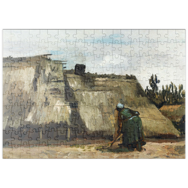 puzzleplate A Peasant Woman Digging in Front of Her Cottage (c.1885) by Vincent van Gogh 200 Puzzle