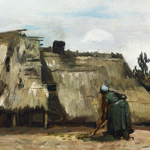 A Peasant Woman Digging in Front of Her Cottage (c.1885) by Vincent van Gogh 500 Puzzle 3D Modell