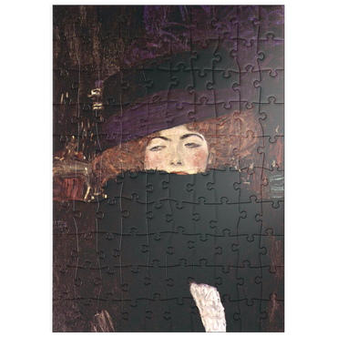 puzzleplate Gustav Klimt's Dame mit Hut und Federboa (1909) 100 Puzzle