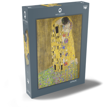 Gustav Klimt's The Kiss (1907–1908) 1000 Puzzle Schachtel Ansicht2