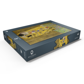 Darstellung des Puzzle Motivs Gustav Klimt's The Kiss (1907-1908) - Puzzleteile: 500