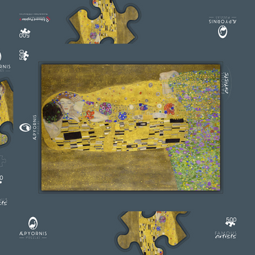 Gustav Klimt's The Kiss (1907–1908) 500 Puzzle Schachtel 3D Modell