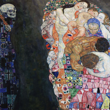 Gustav Klimt's Death and Life (1910-1915) 100 Puzzle 3D Modell