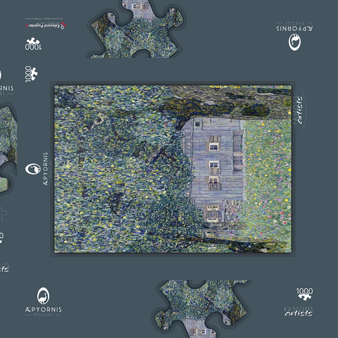 Gustav Klimt's Farmhouse in Upper Austria (1911-1912) 1000 Puzzle Schachtel 3D Modell