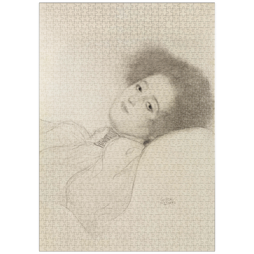 puzzleplate Portrait of a Young Woman Reclining (ca. 1897–1898) by Gustav Klimt 1000 Puzzle