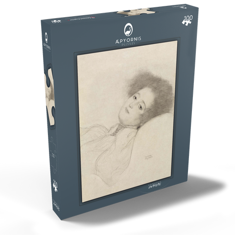 Portrait of a Young Woman Reclining (ca. 1897–1898) by Gustav Klimt 100 Puzzle Schachtel Ansicht2