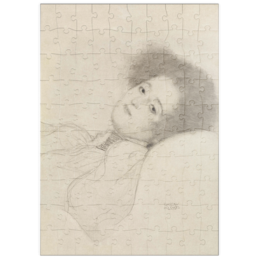 puzzleplate Portrait of a Young Woman Reclining (ca. 1897–1898) by Gustav Klimt 100 Puzzle