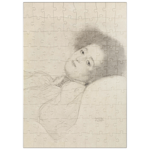 puzzleplate Portrait of a Young Woman Reclining (ca. 1897–1898) by Gustav Klimt 100 Puzzle