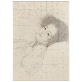 Darstellung des Puzzle Motivs Portrait of a Young Woman Reclining (ca. 1897-1898) by Gustav Klimt - Puzzleteile: 100