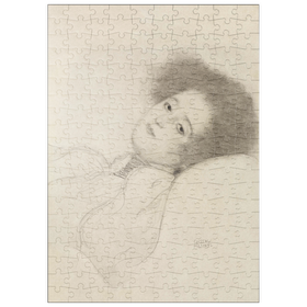 Darstellung des Puzzle-Motivs Portrait of a Young Woman Reclining (ca. 1897-1898) by Gustav Klimt – Puzzleteile: 200