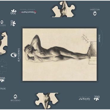 Male Nude (1880) by Gustav Klimt 200 Puzzle Schachtel 3D Modell