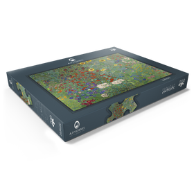 Darstellung des Puzzle Motivs Gustav Klimt's Farm Garden with Sunflowers (1907) - Puzzleteile: 200