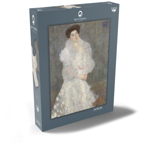 Gustav Klimt's Portrait of Hermine Gallia (1904) 1000 Puzzle Schachtel Ansicht2
