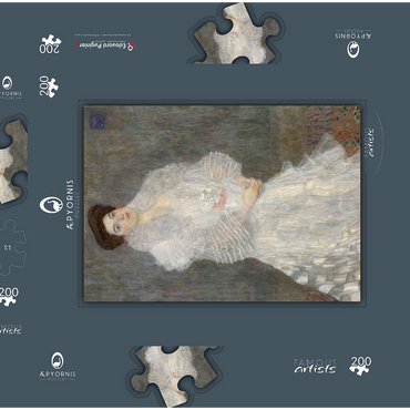 Gustav Klimt's Portrait of Hermine Gallia (1904) 200 Puzzle Schachtel 3D Modell