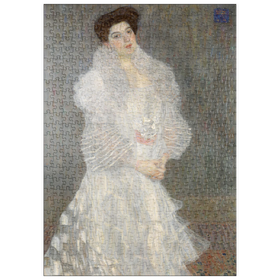 Darstellung des Puzzle Motivs Gustav Klimt's Portrait of Hermine Gallia (1904) - Puzzleteile: 500