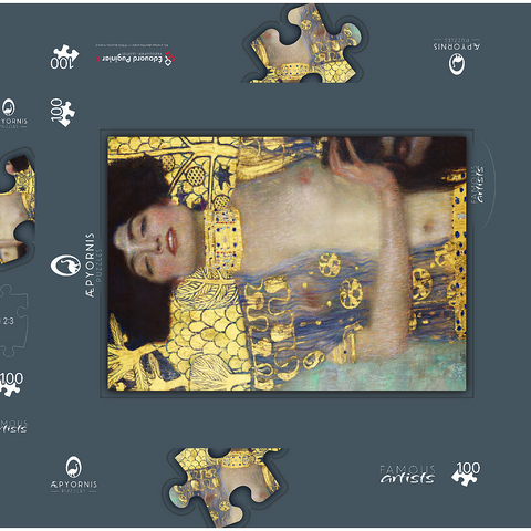 Gustav Klimt's Judith and the Head of Holofernes (1901) 100 Puzzle Schachtel 3D Modell