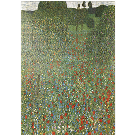 Darstellung des Puzzle Motivs Gustav Klimt's Mohnfeld (1907) - Puzzleteile: 1000