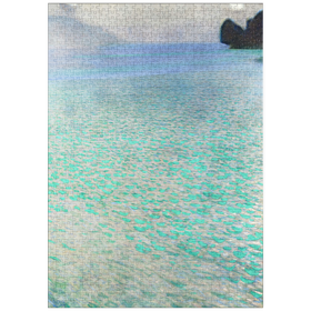 Darstellung des Puzzle-Motivs Gustav Klimt's Attersee (1900) – Puzzleteile: 1000
