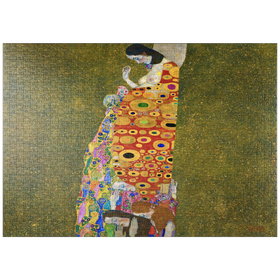Darstellung des Puzzle-Motivs Gustav Klimt's Hope II (1907-1908) – Puzzleteile: 1000