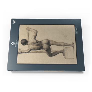 Male Nude with Left Foot on a Pedestal (1879) by Gustav Klimt 1000 Puzzle Schachtel Ansicht3