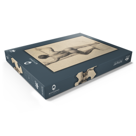 Darstellung des Puzzle Motivs Male Nude with Left Foot on a Pedestal (1879) by Gustav Klimt - Puzzleteile: 200