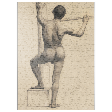 puzzleplate Male Nude with Left Foot on a Pedestal (1879) by Gustav Klimt 200 Puzzle