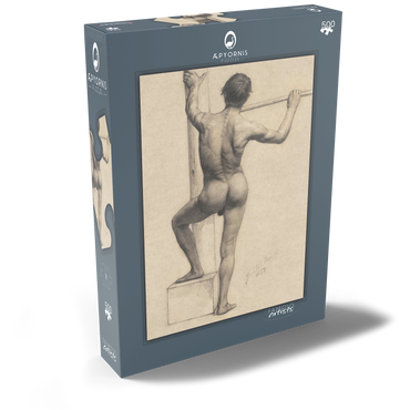 Male Nude with Left Foot on a Pedestal (1879) by Gustav Klimt 500 Puzzle Schachtel Ansicht2
