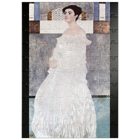 Darstellung des Puzzle Motivs Gustav Klimt's Portrait of Margaret Stonborough-Wittgenstein (1905) - Puzzleteile: 100