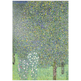 Darstellung des Puzzle-Motivs Gustav Klimt's Rosebushes under the Trees (1905) – Puzzleteile: 1000