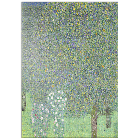 Darstellung des Puzzle Motivs Gustav Klimt's Rosebushes under the Trees (1905) - Puzzleteile: 200